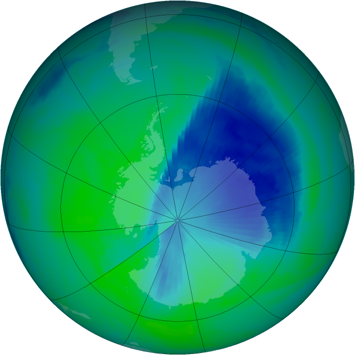 Ozone Map 1999-12-08
